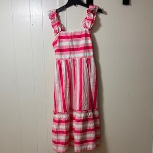 J.Crew factory Pink and White Striped Women’s Dress